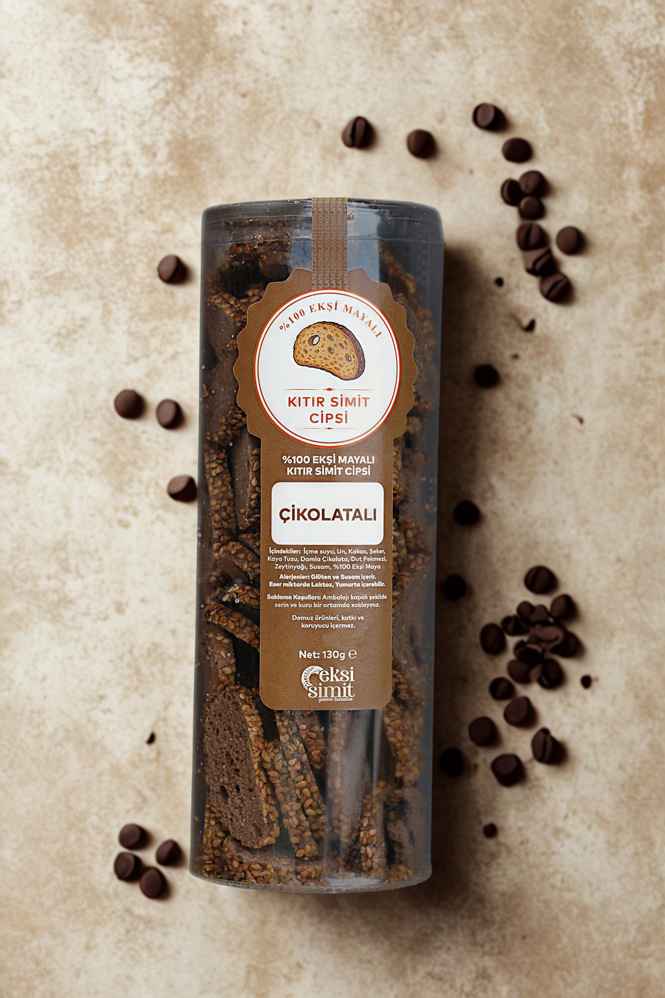 Çikolatalı Kıtır Simit Cipsi - Belçika çikolatası ile kaplanmış tatlı lezzet